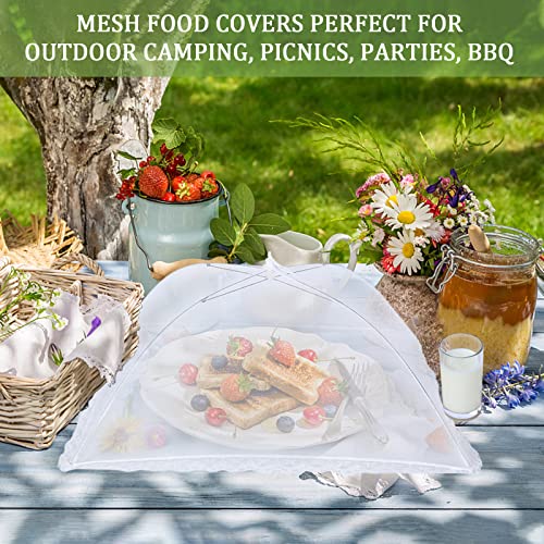 7 Pack Food Covers for Outdoors Mesh Screen Include Food Tents 1 Extra Large (7 Count)