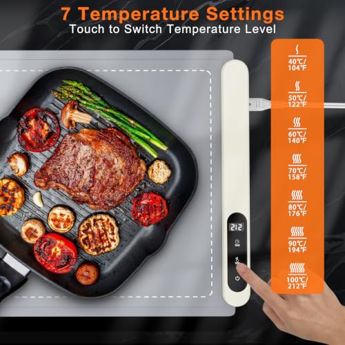 Extra Large Warming Mat for Food (XX Large Size: 36"x16" / Gray)