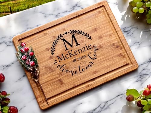 Handmade Personalized Cutting Board (Monogram Engraving)