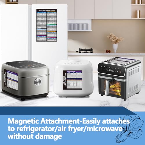 Air Fryer Magnetic Cheat Sheet Cooking Times Chart (Cooking Times Chart)