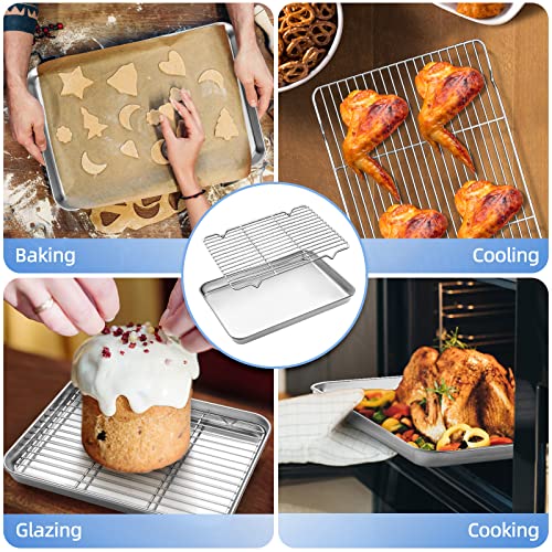 Baking Sheet with Cooling Rack (10.4 x 8 x 1 inch)