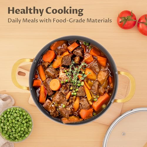 8QT Ceramic Non Stick Stock Pot with Lid