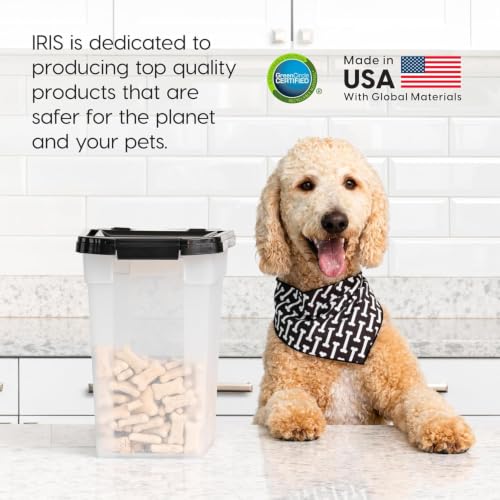 Dog Food Storage Container (10 lbs / Clear/Black)