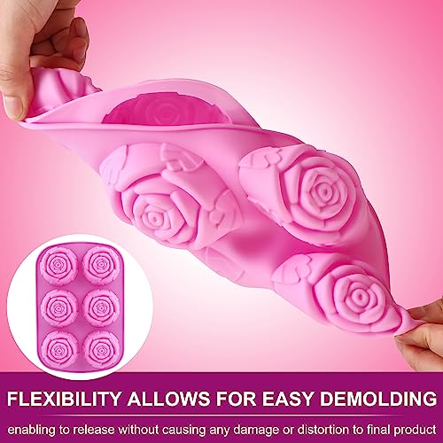 Rose Silicone Molds (Pink+Purple - Rose)