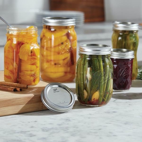 Wide Mouth Glass Mason Jars with Lids and Bands (Quart / 32 Ounce (Pack of 36))