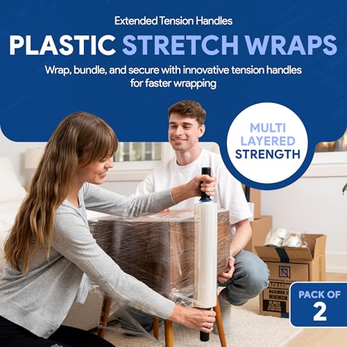 2 Pack of 15'' Stretch Wrap Rotating Handle (2 Count)