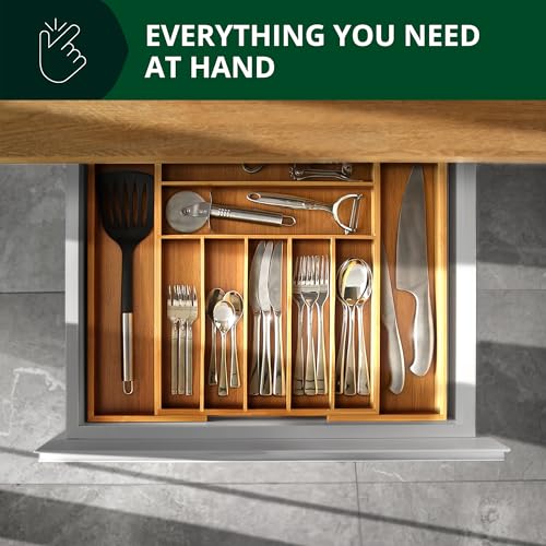 Luxury Bamboo Kitchen Drawer Organizer