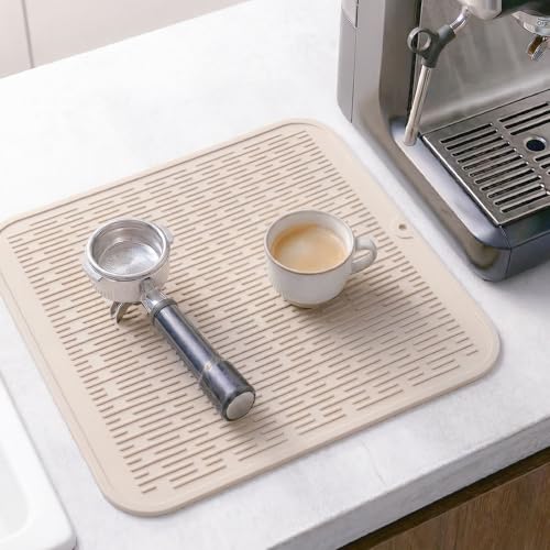 Silicone Dish Drying Mat for Multiple Usage (Tapioca / 18"L x 16"W)