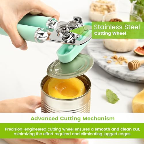Stainless Steel Manual Can Opener with Soft Grip Handles
