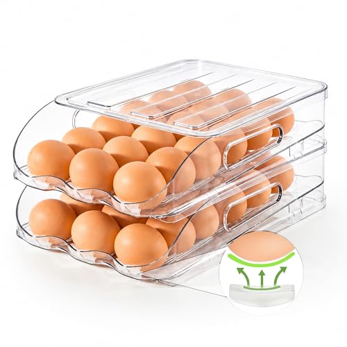 36 Egg Holder for Fridge with Silicone Bumpers