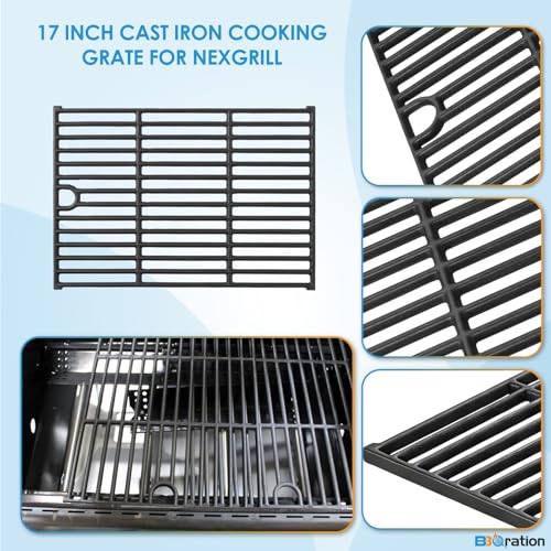 17" Griddle and Cooking Grate Kits for Nexgrill 4 Burner 720 (17" X 12 1/4")