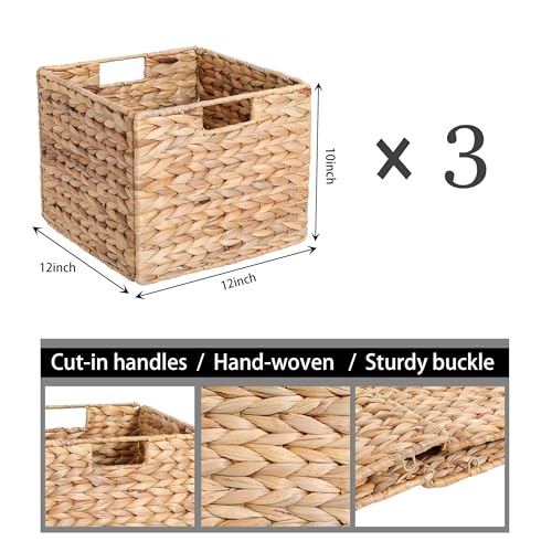 12x12x10in Water Hyacinth Storage Basket Large (Water Hyacinth)