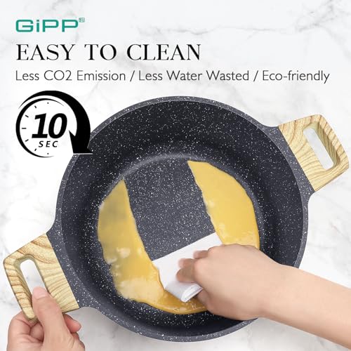21Psc Pots and Pans Set Non Stick (Dark Gray / 21 Pieces)