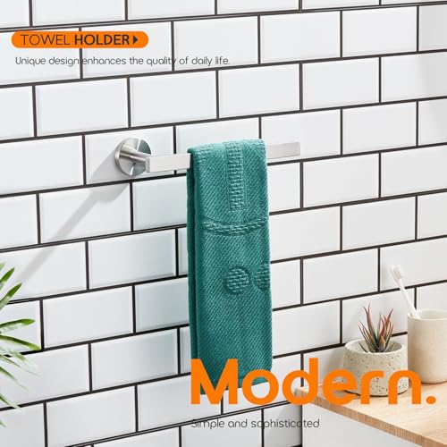 Bath Towel Rings Brushed Nickel Bathroom Towel Holder Modern Small Hand Towel Bar Wall Mount Stainless Steel AN3001BR (Brushed Nickel)