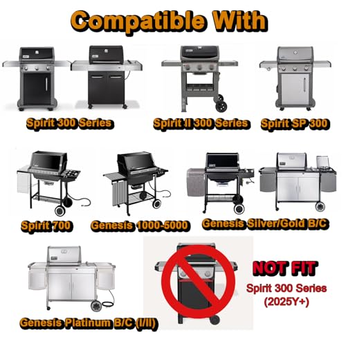 7638 Spirit Grill Replacement Parts for Weber Grill Grates Spirit 300 Series E310 E (23.8'' x 17.5'' Spirit 300)