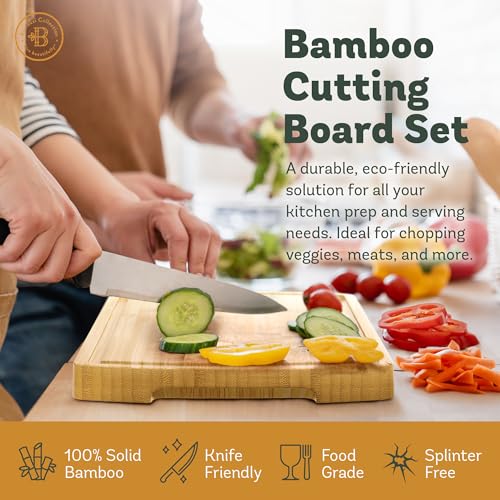 Non Toxic Cutting Boards for Kitchen (3-Piece)