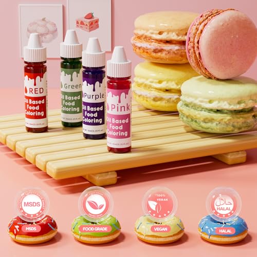 Oil Based Food Coloring for Chocolate (Oil Based - 10 Colors - 10ml)