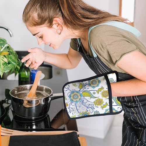 Boho Floral Oven Mitts Set (Haodh-4)