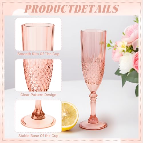 12 Pack Plastic Champagne Flutes (24 Count)