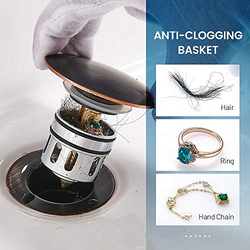 Bathroom Sink Drain (Without Overflow / Oil-rubbed Bronze)