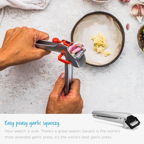 Garject Garlic Press with Peel Ejector & Scraper