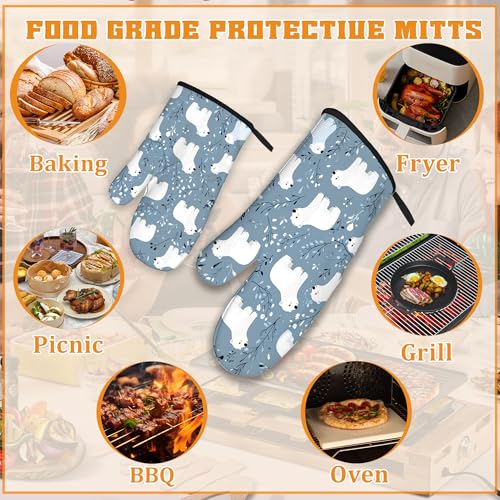 Cute Polar Bear Oven Mitts and Pot Holders (4 Count)