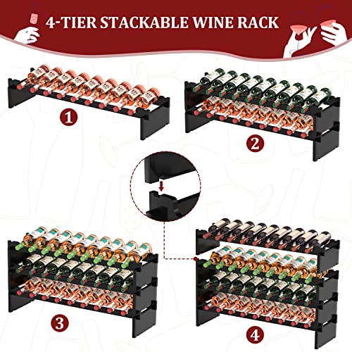 Wine Rack Freestanding Floor (Black)