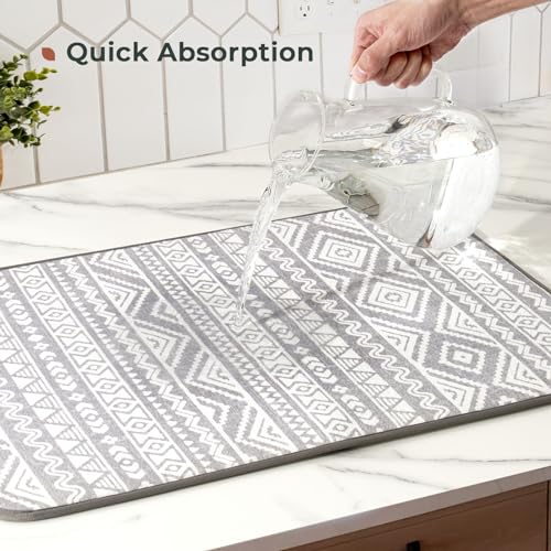 Dish Drying Mats 2 Pack (16''X18'' / Global Bohemian)