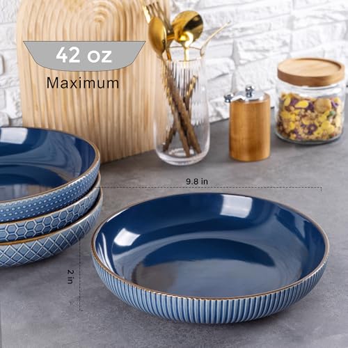 9.5'' Large Pasta Bowls (42oz / Moonlight Blue)