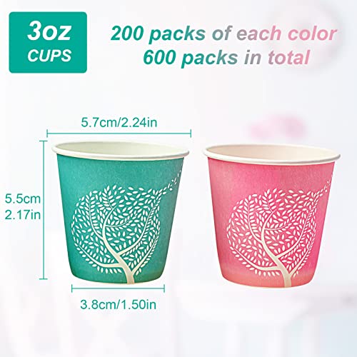 600 Pack 3 oz Paper Cups (600pack Colour mixture)