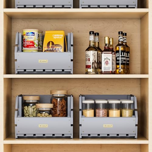 Wood Potato Onion Storage Bins (Dusty Grey)