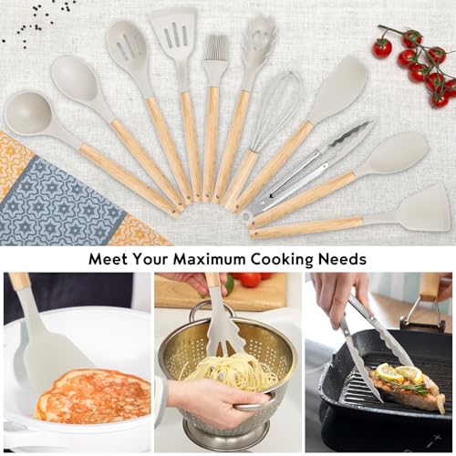 19PCS White Kitchen Cooking Utensils Set Kitchen Tools Set (White)