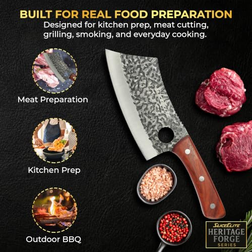 Meat Cleaver Forged Butcher Knife Meat Cutting Knife Kitchen Knives BBQ