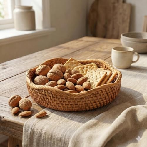 Small Rattan Bread Basket (Small - Natural)