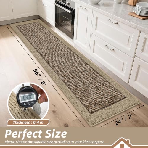 Kitchen Runner Rug 24"x96" (Taupe / 24" X 96" (Rectangular))