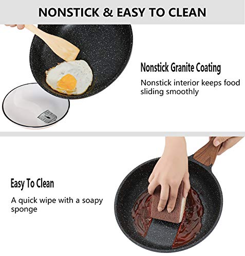 Nonstick Cookware Sets (Cream-8 Pcs Set)
