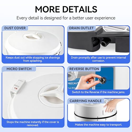 Commercial Ice Shaver Machine 400W (12.6Qt)