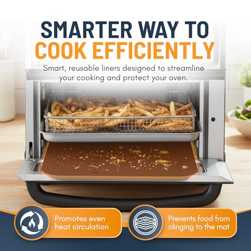Toaster Oven Liners for Bottom of Oven (2 Pack / Copper)