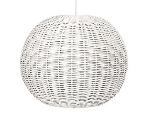 Lamp Wicker Ball Pendant (White)