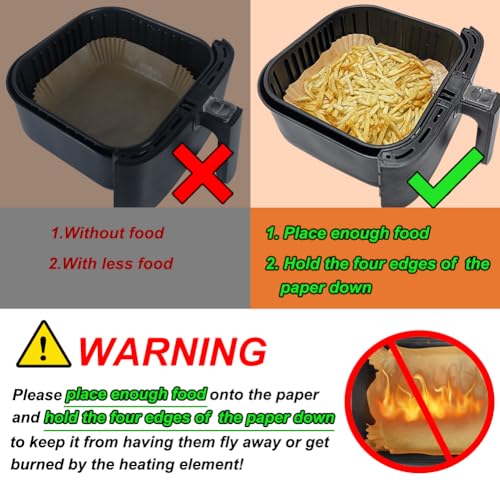 200PCS Small Air Fryer Paper Liners for 2 to 5QT Airfryer (200 Count)