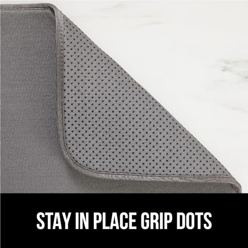 Ultra Absorbent Microfiber Dish Drying Mat (18" x 24" / Microfiber / Gray)