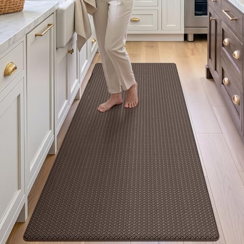 Kitchen Floor Mats Cushioned Anti Fatigue (2-brown / 59"l X 23"w X 0.4"th)