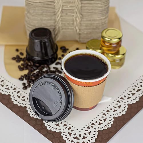 10oz - 1,000ct Coffee Cups, Paper Hot Cups, 90mm Diameter (10 OZ / Brown)