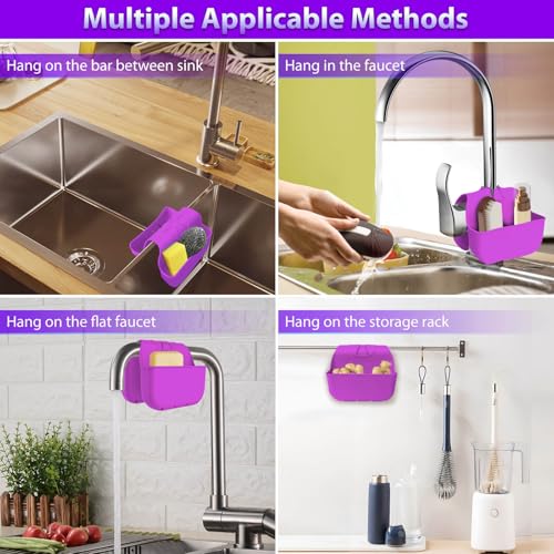 Sponge Holder for Kitchen Sink (Purple)