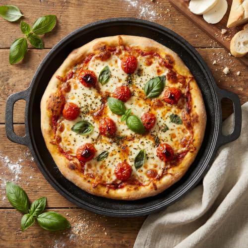 Cast Iron Pizza Pan with Dual Handles (12")