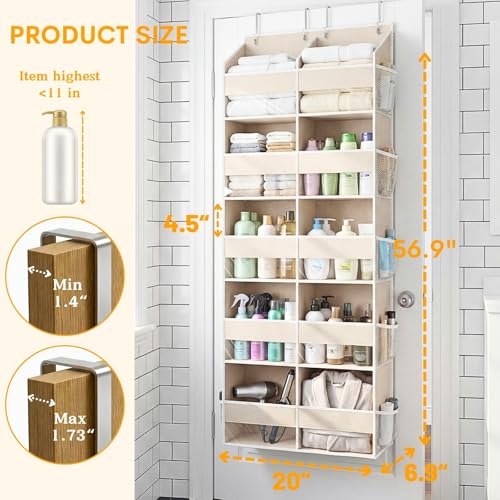 Over the Door Organizer 5 Tiers (Beige - 5 Tiers)