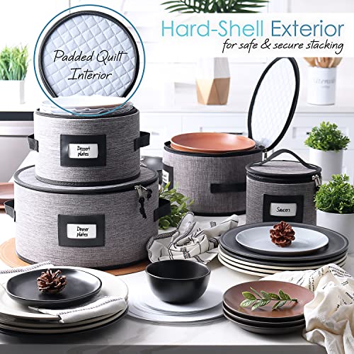 Fine China Storage Containers Hard Shell 8 Piece Set