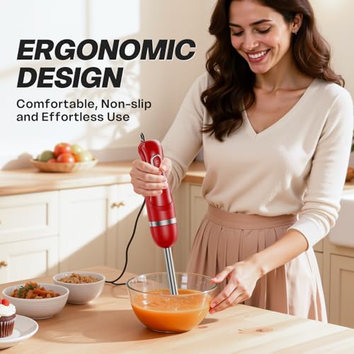 Immersion Blender Corded 400W (Christmas Red / single)