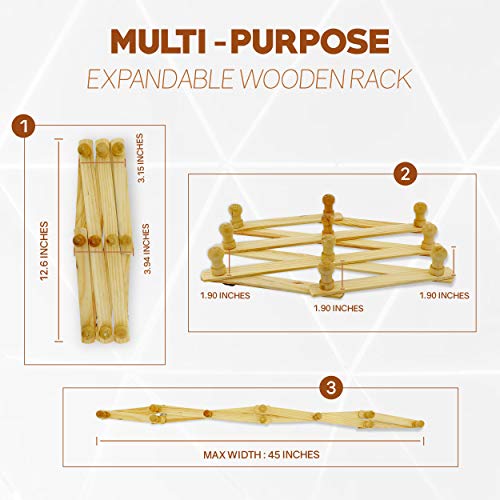 Accordion Style Wood Expandable Rack Hat