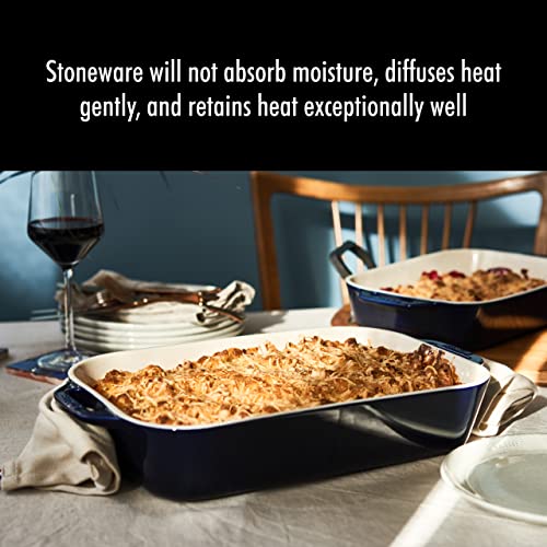 2 Pc Rectangular Ceramic Baking Dish Set